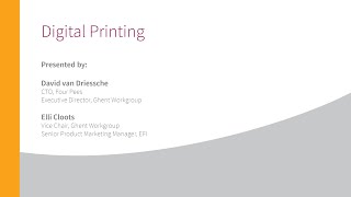 GWG WEBINAR DIGITAL PRINTING [upl. by Sylvan]