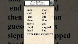 Word Contrasts for ɛ Versus æ  learn American English Pronunciation englishpronunciation [upl. by Anuahc]