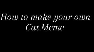 How to make your own cat meme🐈 Quick Tutorial [upl. by Eicyaj]