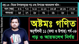 148 JSC Math Chapter 11 Part8 ll Class 8 Math Chapter 11 ll Eight Math 11 ll তথ্য ও উপাত্ত [upl. by Faunie934]