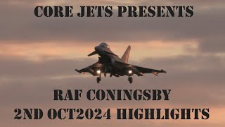 RAF Coningsby day to night operations 2nd october 2024 in 4k [upl. by Sone780]