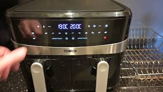 Tower Air Fryer 9L Dual Basket How To Use And Review [upl. by Treb]