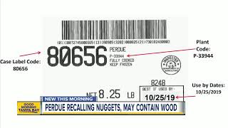 RECALL Wood found in frozen chicken nuggets [upl. by Ayifas]