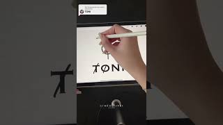 Design a Logo with us  Name Logo Design with Procreate procreate logodesign namelogo Toni  Get [upl. by Westerfield]