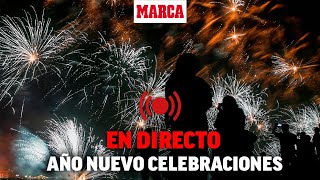 Celebraciones de FIN DE AÑO en todo el mundo I Campanadas Luces láser y fuegos artificiales [upl. by Jann66]