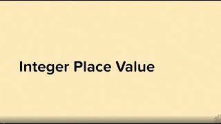 Integer Place Value  GCSE Maths [upl. by Einnoc]