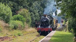 West Somerset Railway 7828 Odney Manor heading to Dunster Station 20th July 2023 [upl. by Rasec]