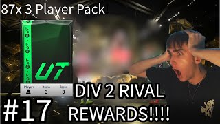 WORLDS FIRST 87x3  DIV 2 RIVAL REWARDS  FUT  EA FC 25 17 [upl. by Haliehs]