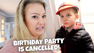 HIS BIRTHDAY PARTY IN CANCELLED  We had to tell him [upl. by Etteinotna]