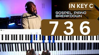 Gospel 7 3 6 Piano Breakdown in C  BONUS Video at the end [upl. by Megdal]