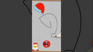 Santa Claus Hat Drawing For Kids hat santa painting trending shorts viralvideo arts [upl. by Bisset]