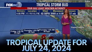 Tropical Weather Forecast  Monitoring Tropical Storm Bud in Pacific [upl. by Sontag]