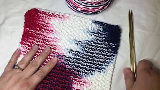 Seed Stitch washcloth tutorial Part 1 [upl. by Buffy795]