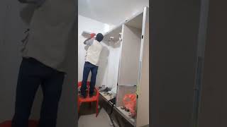 haciendo guarda ropa closeten TABLAROCA DRYWALL [upl. by Churchill]