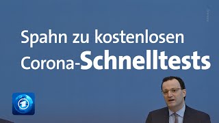 CoronaPandemie Spahn will Schnelltests für alle [upl. by Ttirb76]