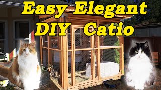 Building an Easy Elegant DIY CATIO from start to finish [upl. by Letsirhc]