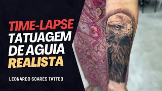 Tatuagem de Águia Realista  Timelapse Eagle Tattoo  Leonardo Soares [upl. by Charity]