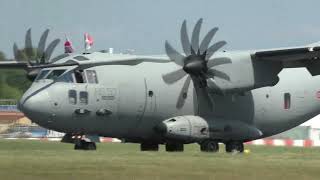 VERY IMPRESSIVE C160 TRANSALL DOING BARREL ROLLS AT RIAT 2024 [upl. by Anoerb480]