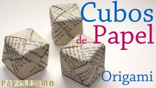 Tutorial Caja Cubo Papel Origami [upl. by Akived]