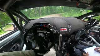 Ford Fiesta ST rally car onboard  2022 Southern Ohio Forest Rally  SS4  Top Gun North Short [upl. by Illa]