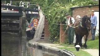 British Waterways Horse Drawn Narrowboat quotOne Horse Powerquot [upl. by Hsakaa]