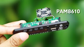 Mini Amplifier PAM8610 with MP3 Bluetooth  Powerful Bass [upl. by Ermanno]