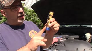 Replace Air Conditioning Schrader Valve WITHOUT Recharging or Losing your Refrigerant R134a [upl. by Astrix926]