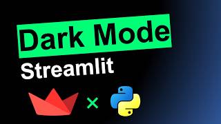 How to add Custom Themes and Dark Mode to Streamlit Web Apps [upl. by Anirpas]