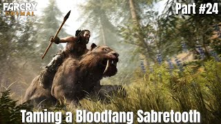 Taming a BloodFang Sabretooth Tiger  FAR CRY PRIMAL Gameplay Part24 [upl. by Sordnaxela]