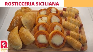 Ricetta Rosticceria Siciliana mignon pizzette calzoni e rollò [upl. by Atis]