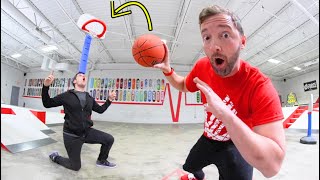 GAME OF ULTIMATE BASKETBALL TRICK SHOTS  World Record Jugglin Josh VS US [upl. by Taro808]