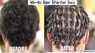 💋Learn how to  Starter Locs on 4b4c Hair [upl. by Alyakim]