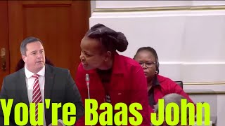 EFF vs DA in parliament Calling Steenhuisen BAAS JOHN [upl. by Taryn]