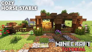 Minecraft  How To Build a Horse Stable In 120  Easy Tutorial [upl. by Scoles]