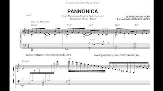 Thelonious Monk  Pannonica Solo Piano  Transcription [upl. by Esille]