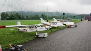 RC Turbo Prop Pilatus PC6 and 2x very big Cessna 310 Crazy flowen [upl. by Notnel611]