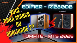 EDIFIER R1280DB VS TOMATE MTS 2026  QUEM GANHA ESSA BRIGA  TESTANDO NA PRATICA  ELETROHALEN [upl. by Yrakcaz]