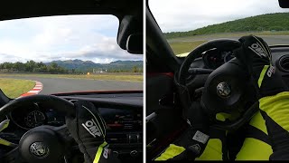 GMS  Alfa Romeo 4C tuned vs Alfa Romeo Giulia Quadrifogolio stock [upl. by Ursa]