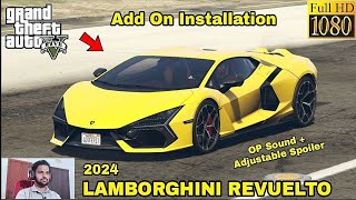 GTA 5  HOW TO INSTALL 2024 LAMBORGHINI REVUELTO CAR MOD🔥🔥🔥 [upl. by Fernand661]