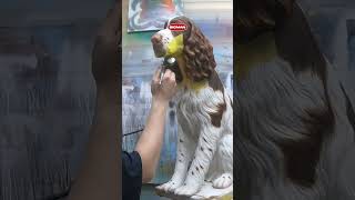 English Springer Spaniel┃Dog Sculpture Painted with an Airbrush┃Bicman [upl. by Niwhsa]