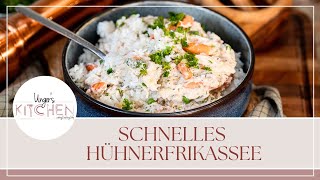 Schnelles leckeres Hähnchenfrikassee einfach selber kochen – Schritt für Schritt Anleitung [upl. by Millhon]