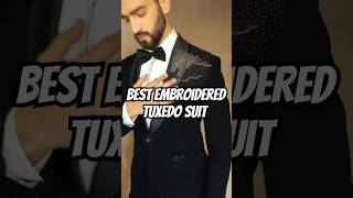 Best Tuxedo Suit Designs for Wedding Reception Embroidery Black suit groom suitdesign blazer [upl. by Ahsirtak]