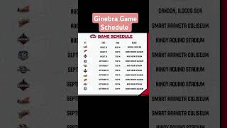 Ginebra Game Schedule ginebra gameSchedule GinebraAko shorts [upl. by Itsuj291]