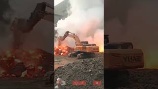 volcano crater drilling excavator explore hitachi jcb bulldozer bgmi subscribe shortvideo [upl. by Leynwad]