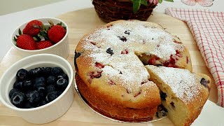 Cake Recipe with Mascapone Cheese  Berry Mascarpone Cake  El Amor Kitchen [upl. by Ashby]