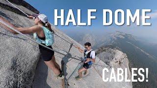 HALF DOME CABLES ROUTE SUMMIT AND TRAIL RUN Yosemite John Muir Trail Approach with Sage Canaday [upl. by Claman636]