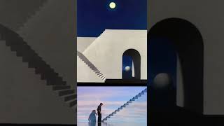 René Magritte ARCHITECTURE AU CLAIR DE LUNE in The Truman Show [upl. by Sells780]