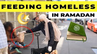 ❤️ Feeding 100 Homeless People Meals During Ramadan  EMOTIONAL EXPERIMENT 😥 [upl. by Rowland]