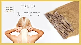 Cómo poner extensiones de clip Hazlo tu misma  DIY [upl. by Aniled]