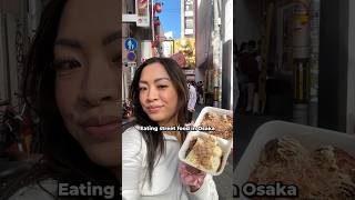 eating street food at dotonbori in osaka japan shorts [upl. by Leahcimluap]